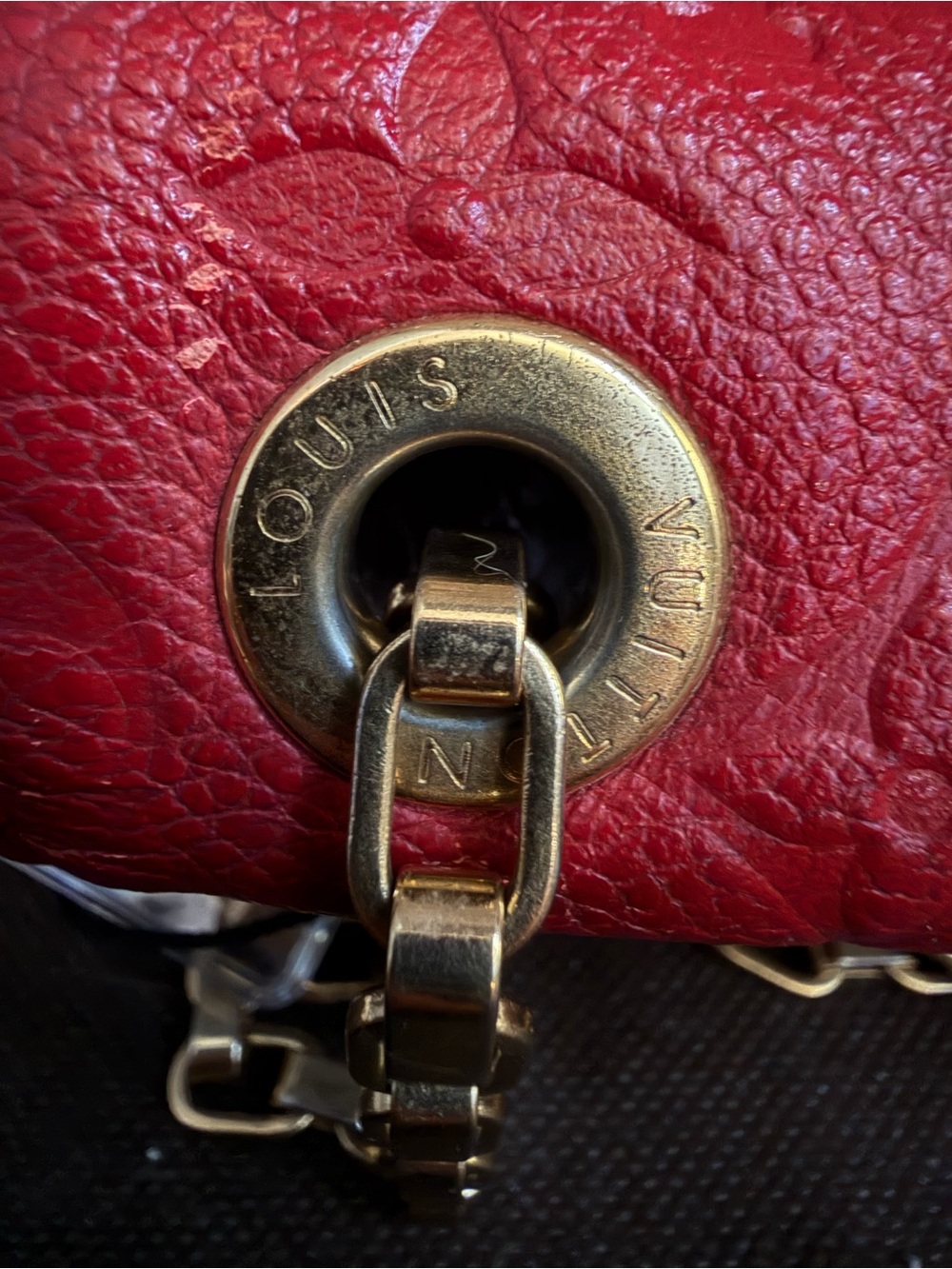 Red Louis Vuitton Monogram Empreinte Saint-Germain crossbody shoulder bag - Picture 7 of 12